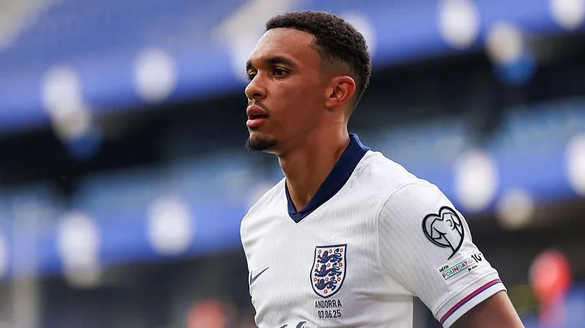 Trent Alexander-Arnold in action for England against Andorra in a 2026 World Cup qualifier